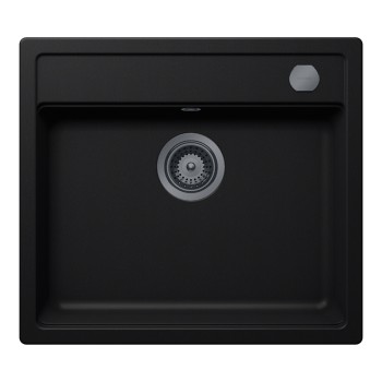 Chiuveta bucatarie Schock Mono N-100 570 x 510 mm Cristadur Puro, negru intens cu parti vizibile Gunmetal