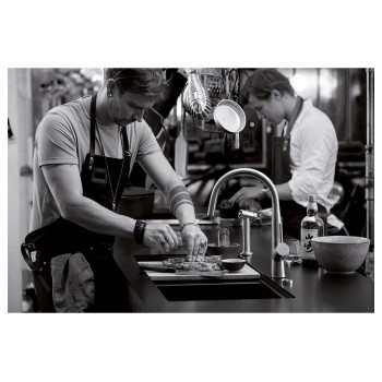 Chiuveta bucatarie Schock Prepstation D-150 Cristadur Green Line Dusk 1140 x 460 mm, reversibila, pe/sub blat, gri inchis mat