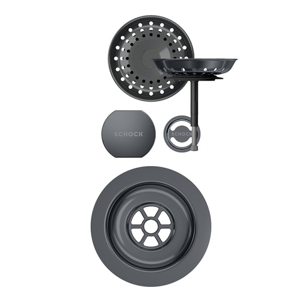 Chiuveta bucatarie Schock Mono N-100 570 x 510 mm Cristadur Berry, purpuriu roz cu parti vizibile Gunmetal