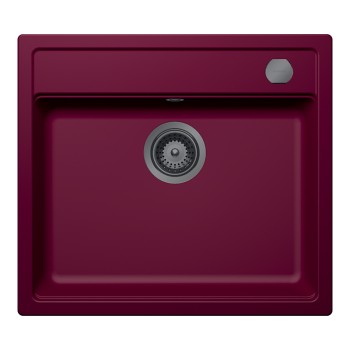 Chiuveta bucatarie Schock Mono N-100 570 x 510 mm Cristadur Berry, purpuriu roz cu parti vizibile Gunmetal