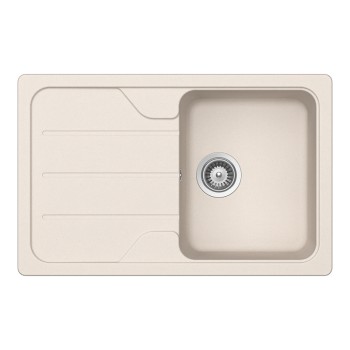 Chiuveta bucatarie Schock Formhaus D-100S Cristalite Everest 780 x 500 mm, compozit granit, reversibila, montare pe blat, greige