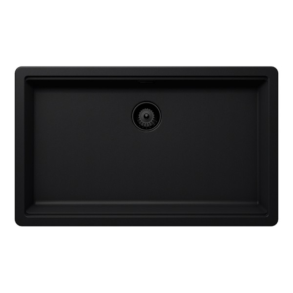 Chiuveta bucatarie Schock Greenwich N-100XL 750 x 456 mm Cristadur Puro, negru intens cu parti vizibile Puro