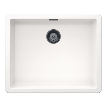 Chiuveta bucatarie Schock Greenwich N-100L 556 x 456 mm Cristadur Polaris, alb polar cu parti vizibile Gunmetal