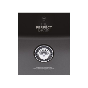 Chiuveta bucatarie Schock Prepstation D-150 Cristadur Green Line Night 1140 x 460 mm, reversibila, pe/sub blat, negru profund