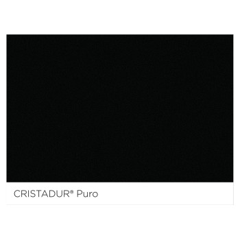 Chiuveta bucatarie Schock Mono N-100S 490 x 510 mm Cristadur Puro, negru intens cu parti vizibile White Gold