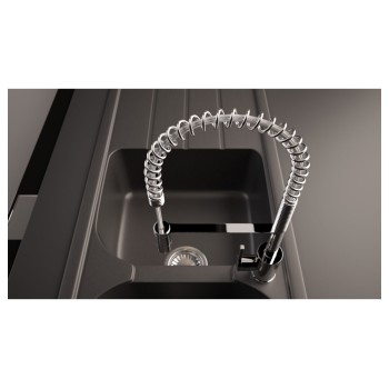 Chiuveta bucatarie Schock Formhaus D-200 Cristalite Vanilla 1160 x 500 mm, reversibila, montare pe blat, bej deschis