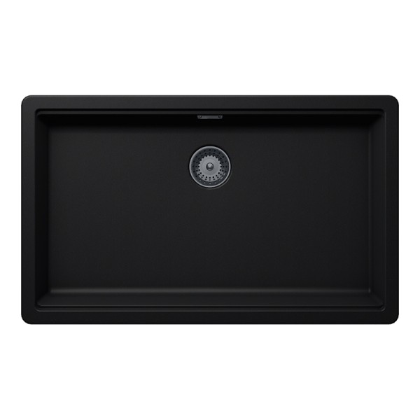 Chiuveta bucatarie Schock Greenwich N-100XL 750 x 456 mm Cristadur Puro, negru intens cu parti vizibile Gunmetal