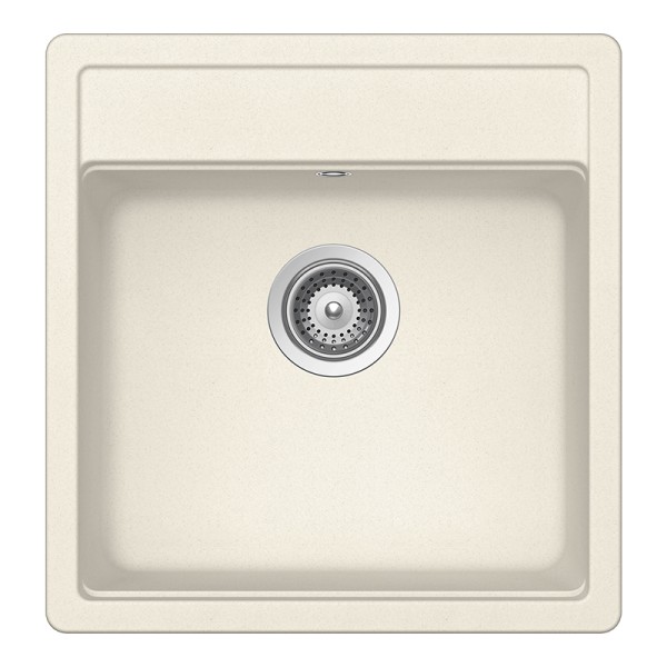 Chiuveta bucatarie Schock Nemo N-100S Cristalite Vanilla 490 x 510 mm, compozit granit, montare pe blat, bej deschis