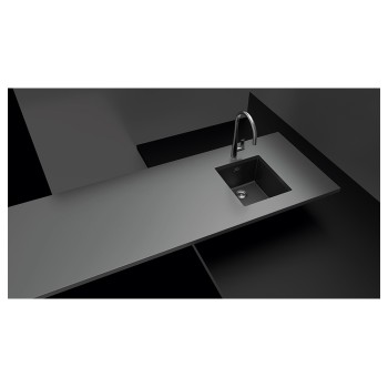 Chiuveta bucatarie Schock Greenwich N-100S Cristadur Berry 406 x 456 mm, compozit granit, montare pe/sub blat, purpuriu roz