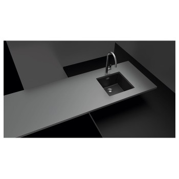 Chiuveta bucatarie Schock Greenwich N-100 Cristadur Berry 456 x 456 mm, compozit granit, montare pe/sub blat, purpuriu roz