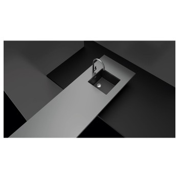 Chiuveta bucatarie Schock Greenwich N-100 Cristadur Berry 456 x 456 mm, compozit granit, montare pe/sub blat, purpuriu roz