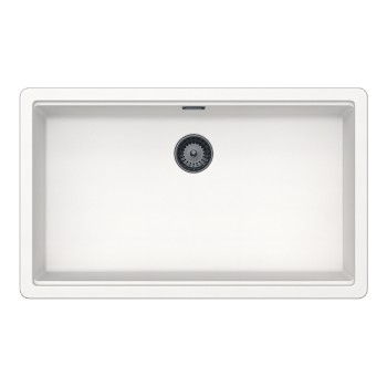 Chiuveta bucatarie Schock Greenwich N-100XL 750 x 456 mm Cristadur Polaris, alb polar cu parti vizibile Gunmetal