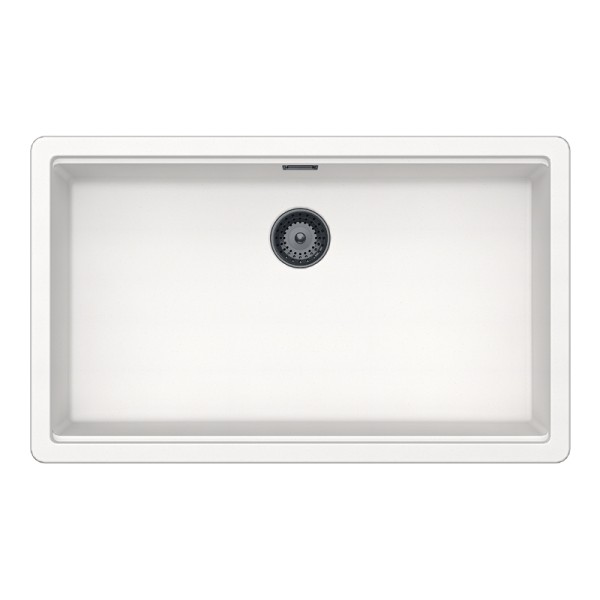 Chiuveta bucatarie Schock Greenwich N-100XL 750 x 456 mm Cristadur Polaris, alb polar cu parti vizibile Gunmetal