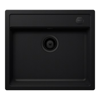 Chiuveta bucatarie Schock Mono N-100 570 x 510 mm Cristadur Puro, negru intens cu parti vizibile Puro