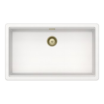 Chiuveta bucatarie Schock Greenwich N-100XL 750 x 456 mm Cristadur Polaris, alb polar cu parti vizibile White Gold