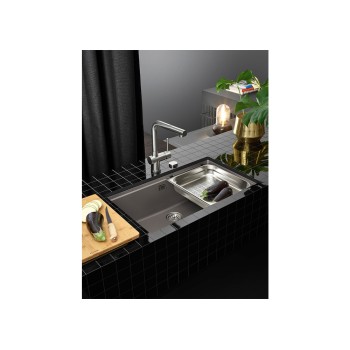 Chiuveta bucatarie Schock Greenwich N-100XL 750 x 456 mm Cristadur Polaris, alb polar cu parti vizibile White Gold