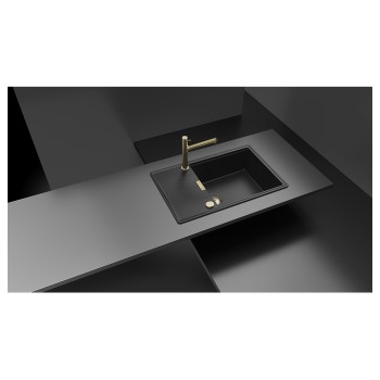 Chiuveta bucatarie Schock Tia D-100LS 780 x 500 mm Cristadur Berry, purpuriu roz cu parti vizibile Gunmetal