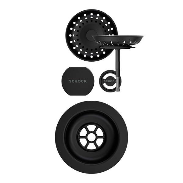 Chiuveta bucatarie Schock Mono N-100 570 x 510 mm Cristadur Polaris, alb polar cu parti vizibile Puro