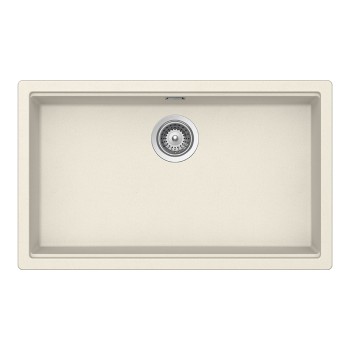 Chiuveta bucatarie Schock Lahti N-100XL Cristalite Vanilla 756 x 456 mm, compozit granit, montare pe/sub blat, bej deschis