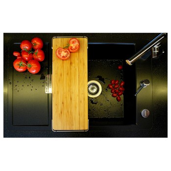 Chiuveta bucatarie Schock Mono D-100XS Cristadur Green Line Ivy 780 x 510 mm, reversibila, montare pe blat, verde inchis intens