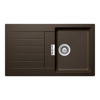 Chiuveta bucatarie Schock Signus D-100 Cristadur Bronze 860 x 500 mm, compozit granit, reversibila, montare pe blat, maro bronz