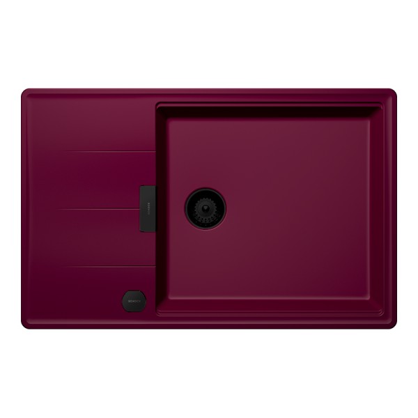 Chiuveta bucatarie Schock Tia D-100LS 780 x 500 mm Cristadur Berry, purpuriu roz cu parti vizibile Puro
