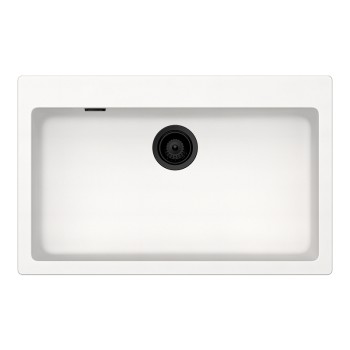 Chiuveta bucatarie Schock Signus N-100XL 790 x 500 mm Cristadur Polaris, alb polar cu parti vizibile Puro