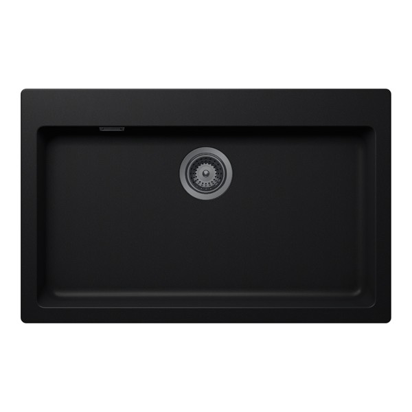 Chiuveta bucatarie Schock Signus N-100XL 790 x 500 mm Cristadur Puro, negru intens cu parti vizibile Gunmetal