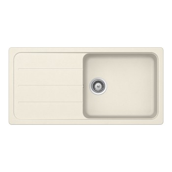 Chiuveta bucatarie Schock Formhaus D-100L Cristalite Vanilla 1000 x 500 mm, reversibila, montare pe blat, bej deschis