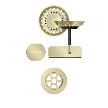 Chiuveta bucatarie Schock Tia D-100LS 780 x 500 mm Cristadur Polaris, alb polar cu parti vizibile White Gold