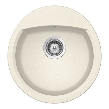 Chiuveta bucatarie Schock Manhattan R-100 Cristalite Vanilla 470 x 490 mm, compozit granit, montare pe blat, bej deschis