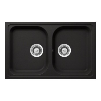 Chiuveta Bucatarie Granit SCHOCK VIOLA N-200S Nero Cristalite, negru - 1