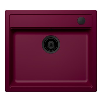 Chiuveta bucatarie Schock Mono N-100 570 x 510 mm Cristadur Berry, purpuriu roz cu parti vizibile Puro