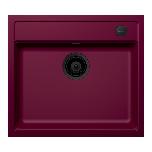 Chiuveta bucatarie Schock Mono N-100 570 x 510 mm Cristadur Berry, purpuriu roz cu parti vizibile Puro