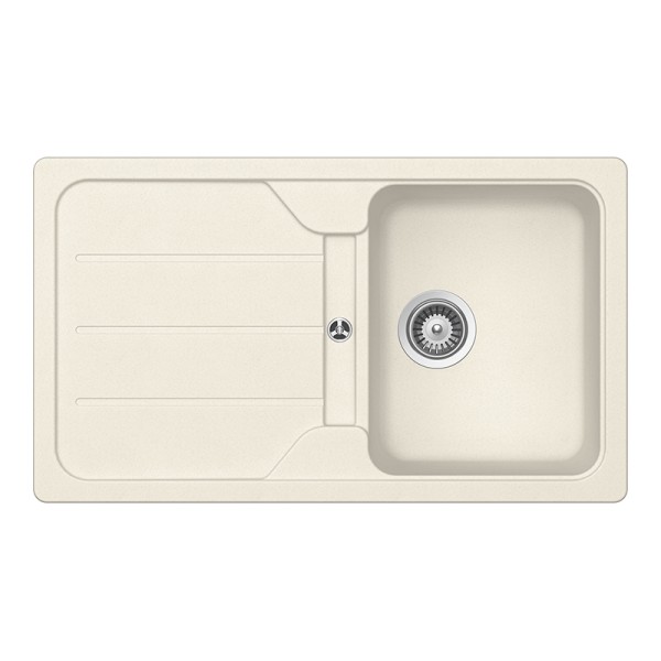 Chiuveta bucatarie Schock Formhaus D-100 Cristalite Vanilla 860 x 500 mm, reversibila, montare pe blat, bej deschis