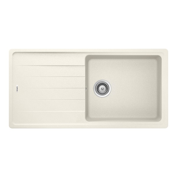 Chiuveta bucatarie Schock Element D-100L Cristalite Vanilla 1000 x 500 mm, reversibila, montare pe blat, bej deschis