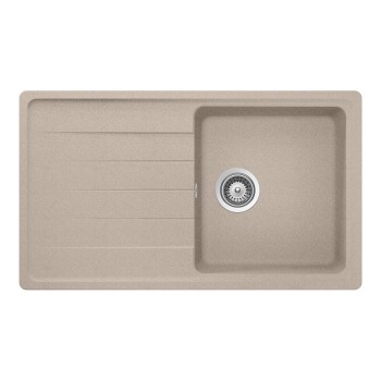 Chiuveta bucatarie Schock Element D-100 Cristalite Sabbia 860 x 500 mm, compozit granit, reversibila, montare pe blat, nisip