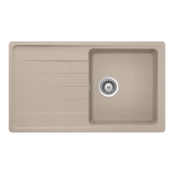 Chiuveta bucatarie Schock Element D-100 Cristalite Sabbia 860 x 500 mm, compozit granit, reversibila, montare pe blat, nisip