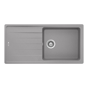 Chiuveta bucatarie Schock Element D-100L Cristalite Gri deschis (Croma) 1000 x 500 mm, reversibila, montare pe blat, gri