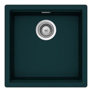 Chiuveta bucatarie Schock Kiruna N-100 Cristadur Green Line Ivy 456 x 456 mm, montare pe/sub blat, verde inchis intens