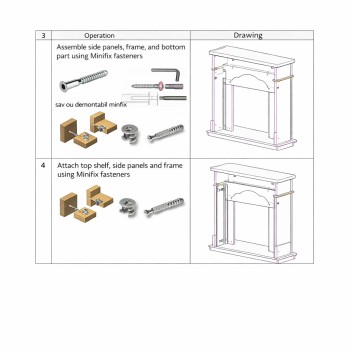 Semineu electric cu mobilier ArtFlame CRISTINA & CLASIC, 950 x 883 x 300 mm, nuc, cu telecomanda