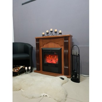 Semineu electric cu mobilier ArtFlame CRISTINA & CLASIC, 950 x 883 x 300 mm, nuc, cu telecomanda