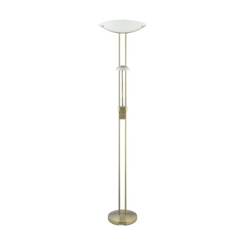 Lampa de podea BAYA 85974 EGLO, Oțel Bronz, Sticlă satinată Alb
