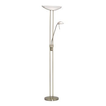 Lampa de podea BAYA 85974 EGLO, Oțel Bronz, Sticlă satinată Alb