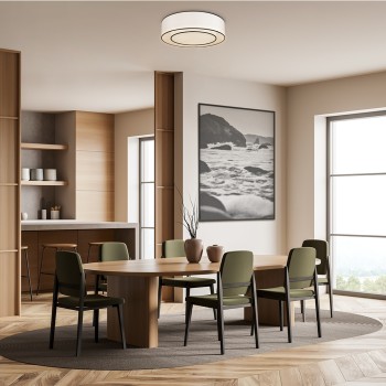 Plafoniera BERGAMO Maytoni MOD613CL-03W, E27 3x60W, alb, negru - 1