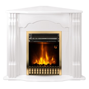 Semineu electric cu mobilier de colt Clasic & Gala gold, Art Flame, 882x950x473 mm, 2000W, Flacara reglabila, Timer