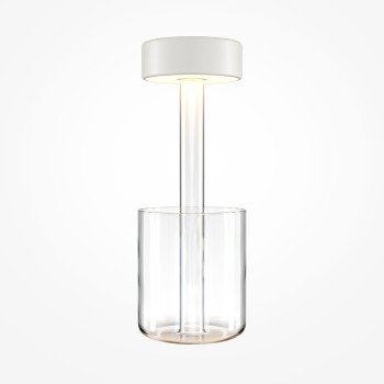 Veioză portabilă cu acumulator transparent Maytoni, H35, white