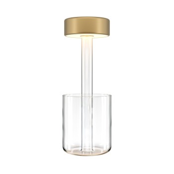 Veioză portabilă cu acumulator transparent Maytoni, H35, gold