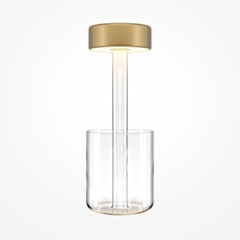 Veioză portabilă cu acumulator transparent Maytoni, H35, gold