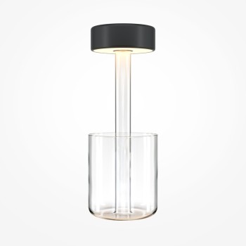 Veioză portabilă cu acumulator transparent Maytoni, H35, black